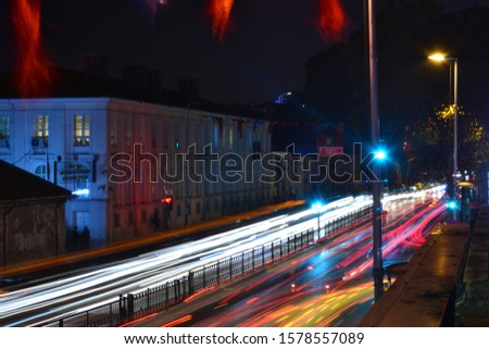 Low shutter speed city photo