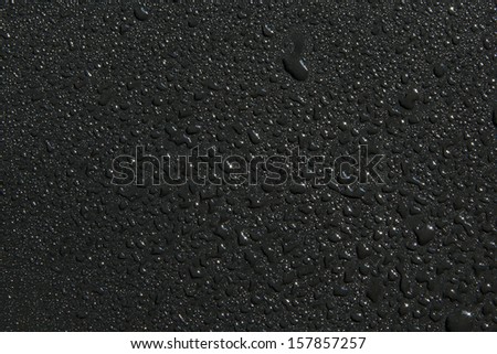 drops of water on black background Royalty-Free Stock Photo #157857257