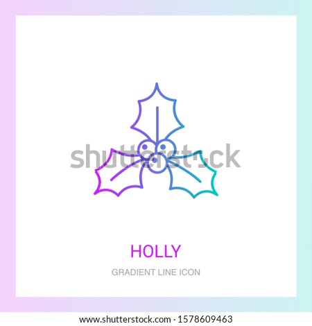 holly creative icon. From New Year icons collection. Isolated holly sign.