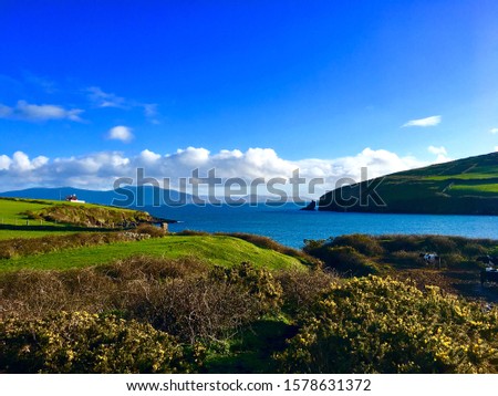 photo beautiful scenic rural landscape from ring kerry ireland