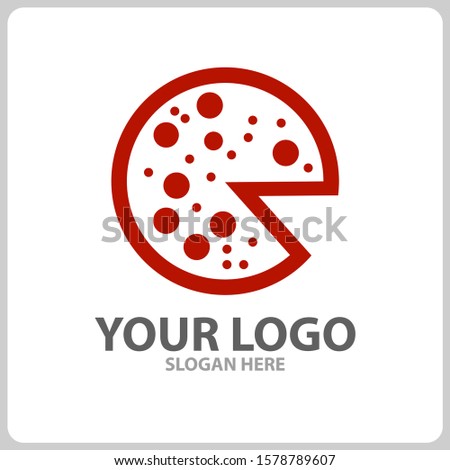 pizza piece logo vector ilustration