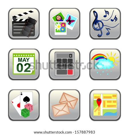 Set of social multimedia icons for design - set 2 