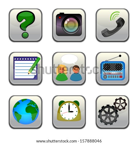 Set of social multimedia icons for design - set 1 