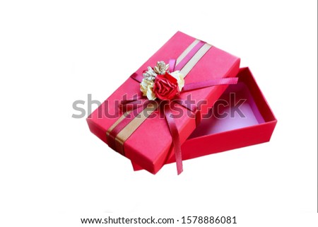 The gift box on a white background