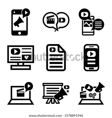 content marketing icon isolated sign symbol vector illustration - Collection of high quality black style vector icons
