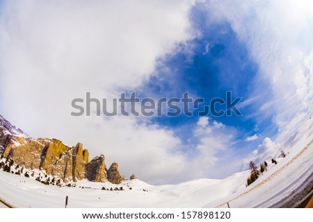 Italy, Dolomite mountains, Sella pass