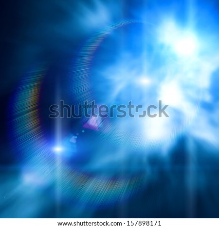 Abstract lighting backgrounds with anamorph lens flare