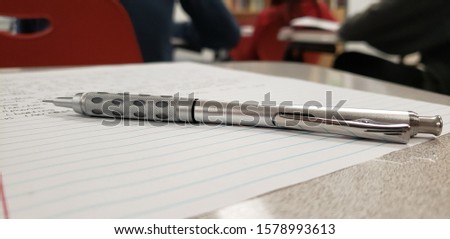 Metal Pencil in School Setting