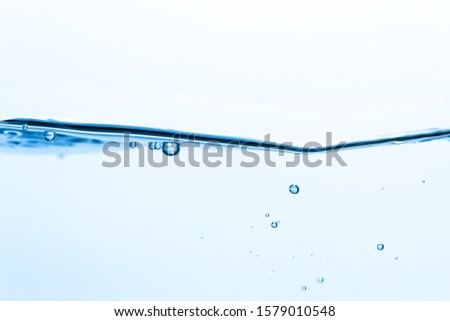Splashing Water, Blue, Rippled, White Background