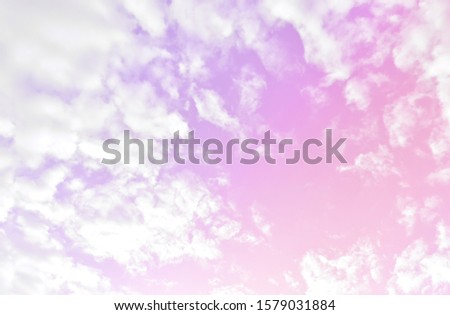 Bright Purple and Pink Sky and beautiful clouds with abstract colored background and wallpaper.