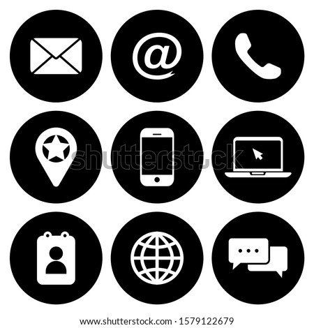 Contact As Flat Icon Solid Style isolated, easy to change colour and size Royalty-Free Stock Photo #1579122679