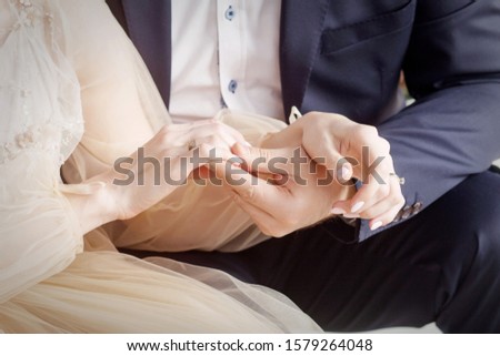 Hands of man and woman close up. Loving  couple holding hands