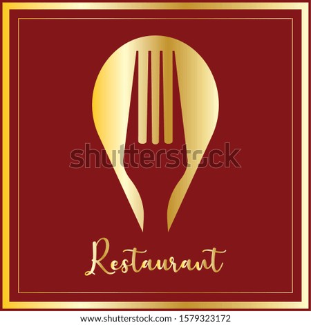 Luxury restaurant logo. Menu design - Vector illustration