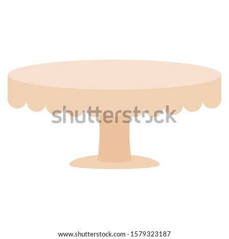 Isolated cake stand on a white background - Vector ilklustration