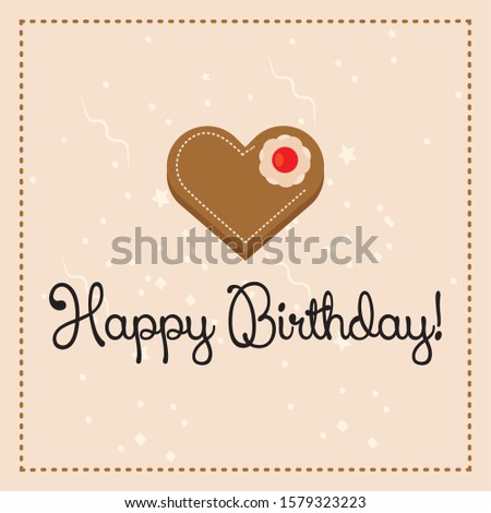 Birthday card with text - Vector illustration design