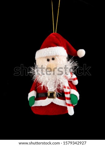 Christmas decorations on a black background
