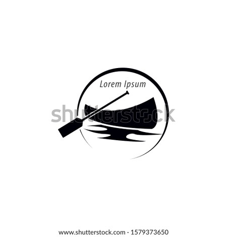 rafting logo vector illustration. rafting team symbol icon. badge. silhouette rafting logo.