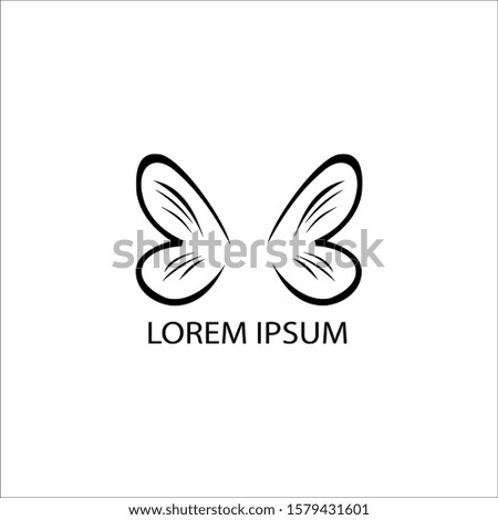 Image of design logo Butterfly and Vector