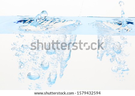 blue background with bubble splash