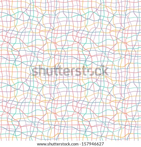 Seamless abstract pattern with color lines. Vector illustration