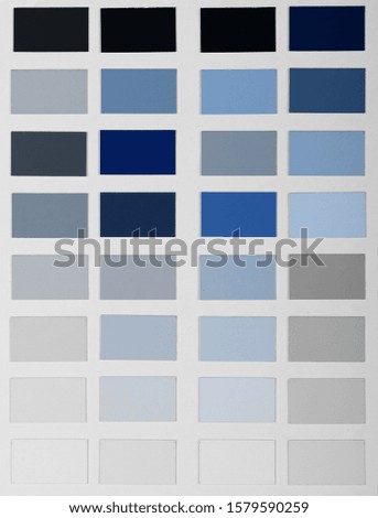 Classic Blue Color samples palette catalog