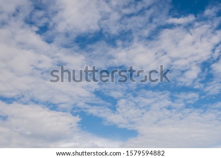 White Cloud Blue Sky pictures background and texture for the fresh beautiful day concept and natural green environmental ecosystem perception