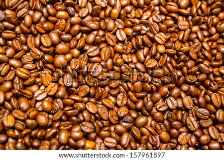 A background of coffee beans.