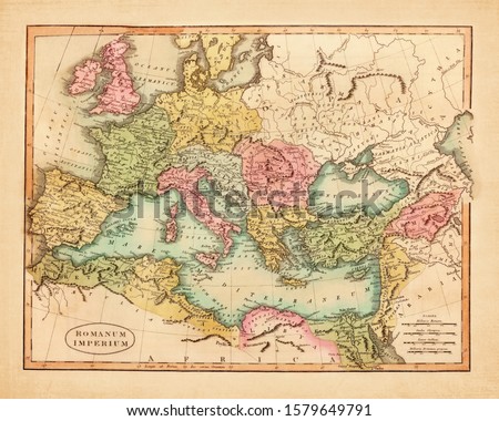 Vintage old map of Europe published in 1811 Royalty-Free Stock Photo #1579649791