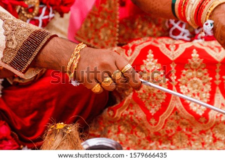Traditional indian wedding ceremony in Hinduism photography  