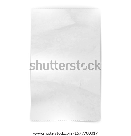 Realistic paper shop receipt. Illustration of bill on white background