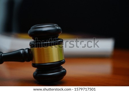 Judge's hammer for the conceptual photo of action and law. Selectively focused.