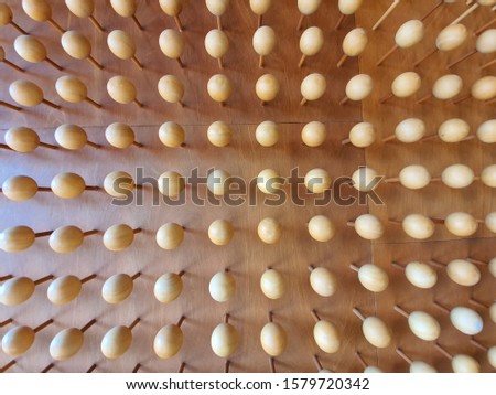 Picture of a wooden wall decoration
in cafe, Thailand