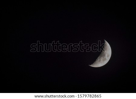 The moon in waxing crescent in december 03, 2019 at 19,30 o´clock
