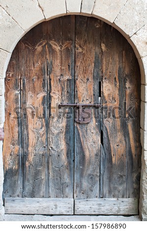 Detail of a door of an old church