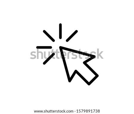 Cursor line icon. Vector symbol in trendy flat style on white background. Click arrow. Royalty-Free Stock Photo #1579891738