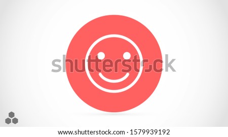 Smile Face icon isolated on white background. Smile Face Icon in trendy flat style isolated on grey background.Smile Face Emoji face smiley icon line symbol.