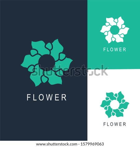 Floral logo. Flower icon. Floral emblem. Cosmetics, Spa, Beauty salon, Decoration, Boutique logo. Luxury, Business, Royal Jewelry, Hotel Logo. Interior Icon. Resort and Restaurant Logo.