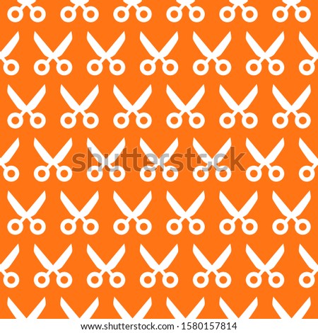 Vector seamless pattern with scissors