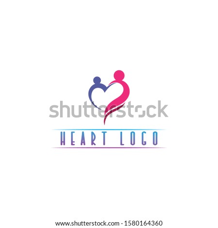 heart Love Logo and valentine day symbols Vector Template icons app