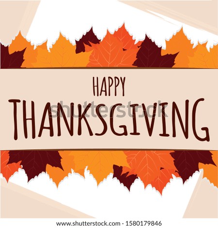 Thanksgiving poster with text - VEctor illustration design