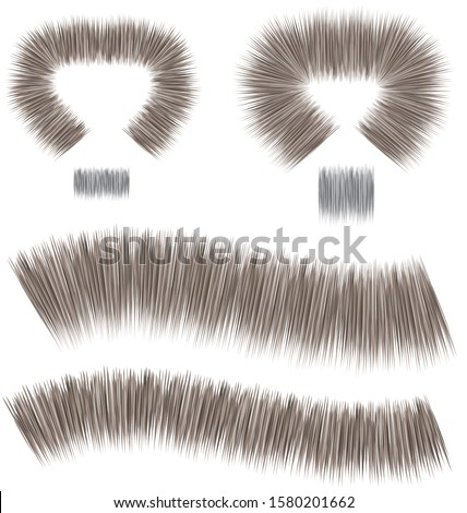 Straight fur brush colorable by stroke color for flat fashion design Royalty-Free Stock Photo #1580201662