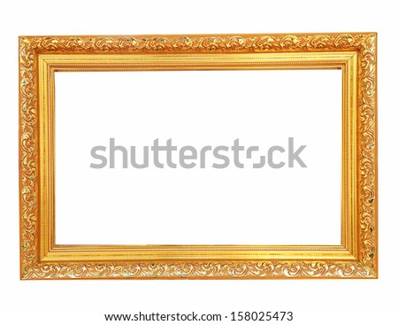 Golden frame on a white background.