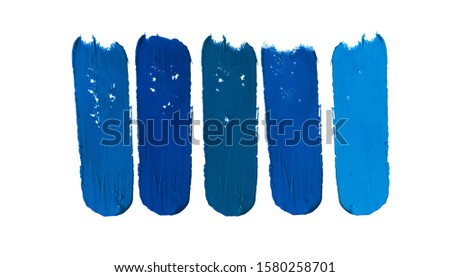 brush and paint texture on paper. color the year 2020 pantone classic blue