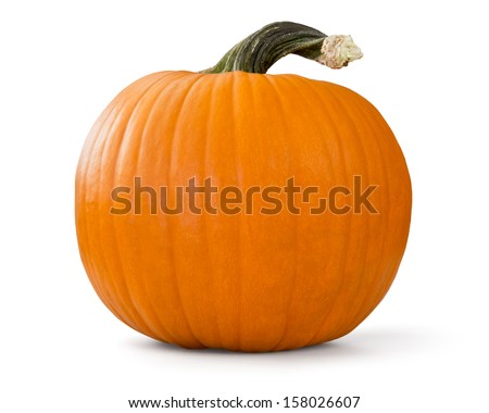 pumpkin isolated on white background Royalty-Free Stock Photo #158026607