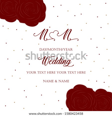 Elegant marriage invitation. Wedding concept - Vector illustration