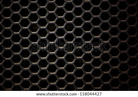 Hexagonal, honey comb stainless steel mesh