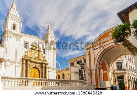 Ecuador, Quito. Church of El Carmen Alto, in the Old Town,  Royalty-Free Stock Photo #1580445328