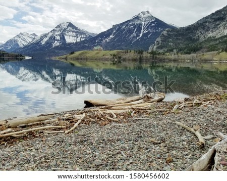 Mountain Reflection in Waterton Lake