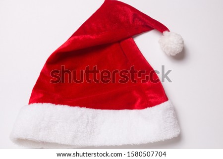 Santa hat for New Year on a white background