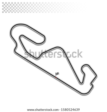 Barcelona circuit for motorsport and autosport. Spanish grand prix race track.  Royalty-Free Stock Photo #1580524639